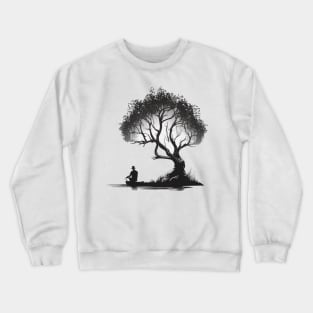 Meditation under a Tree - Designs for a Green Future Crewneck Sweatshirt